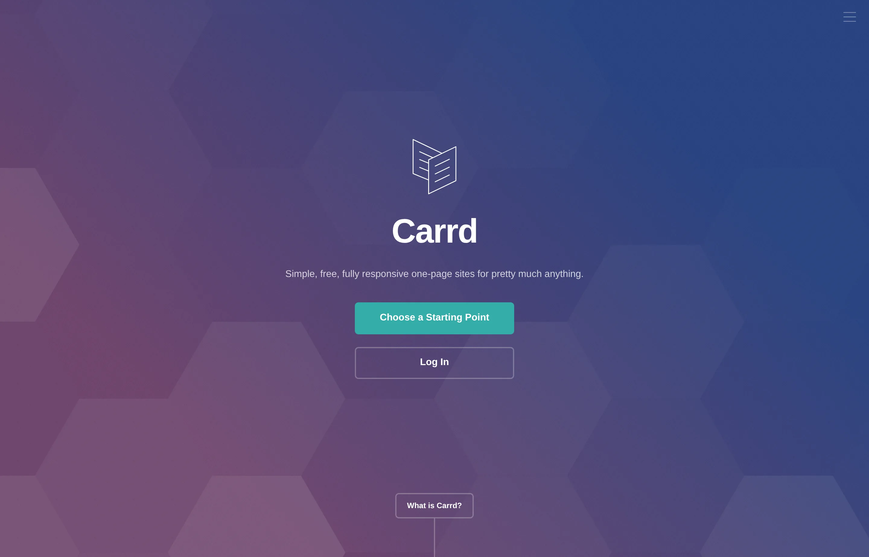 Carrd's streamlined one-page website builder.