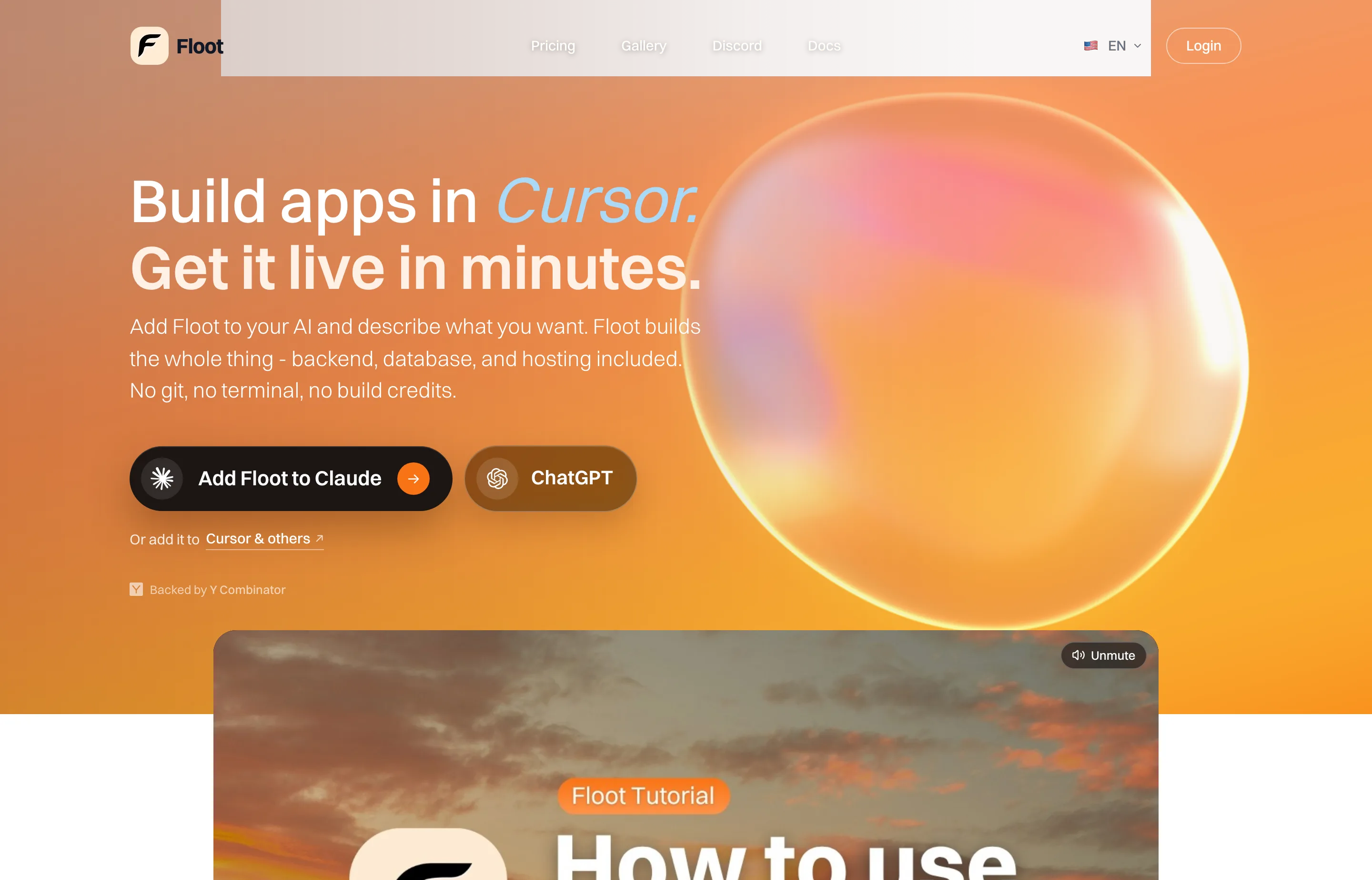 Floot AI app builder website