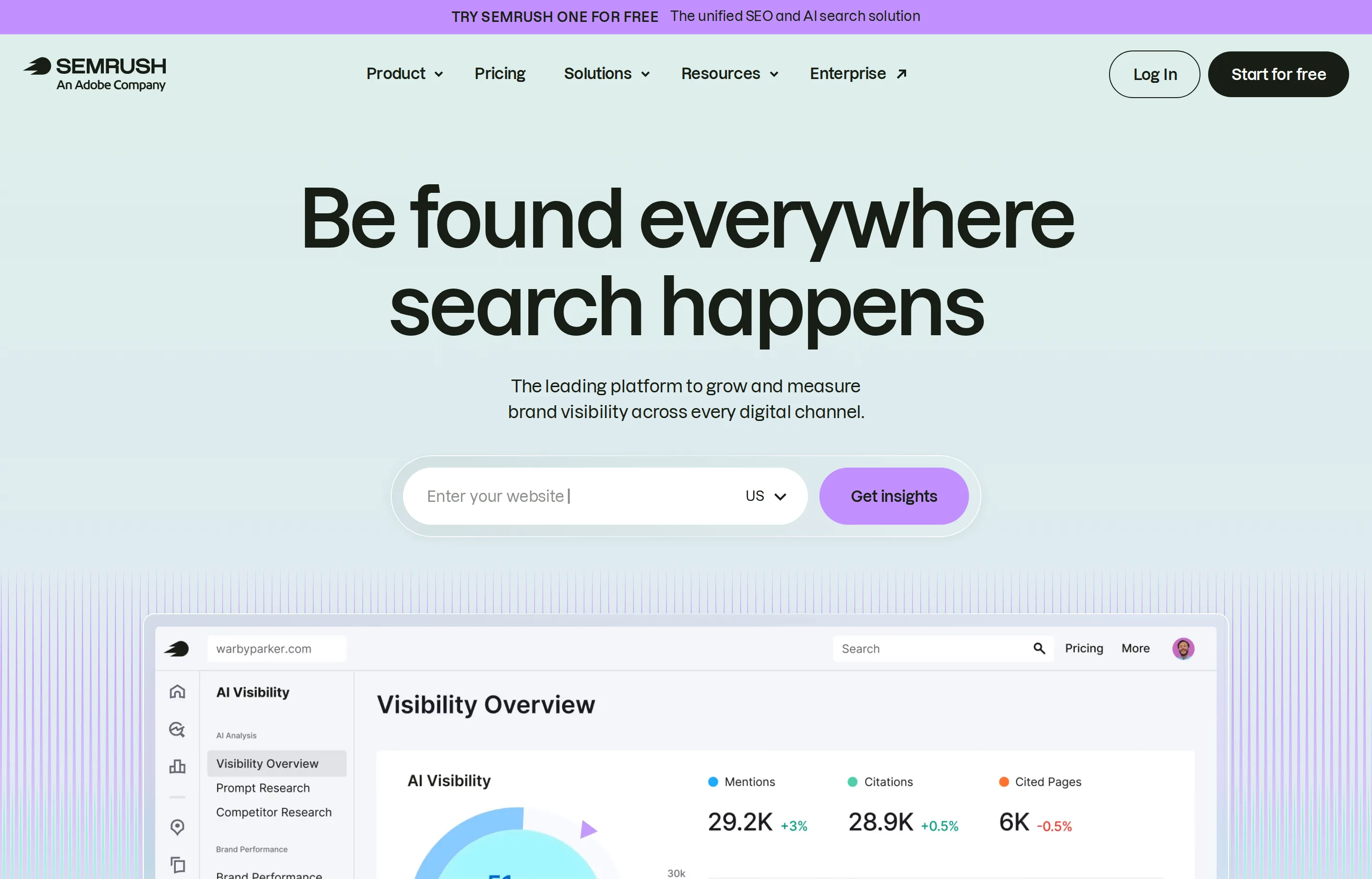 Semrush's SEO and digital-marketing software suite.