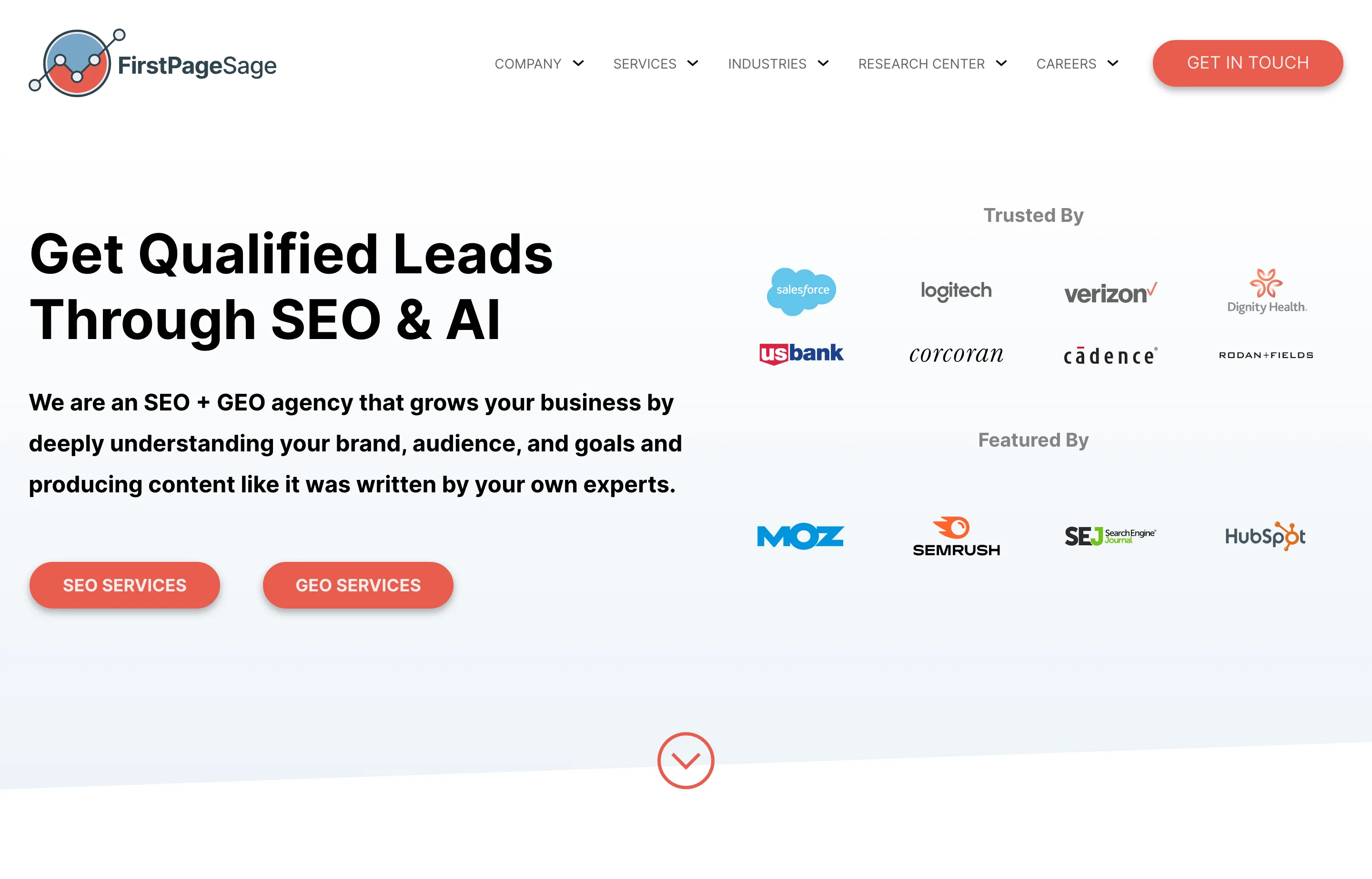 First Page Sage's SEO and thought-leadership website.