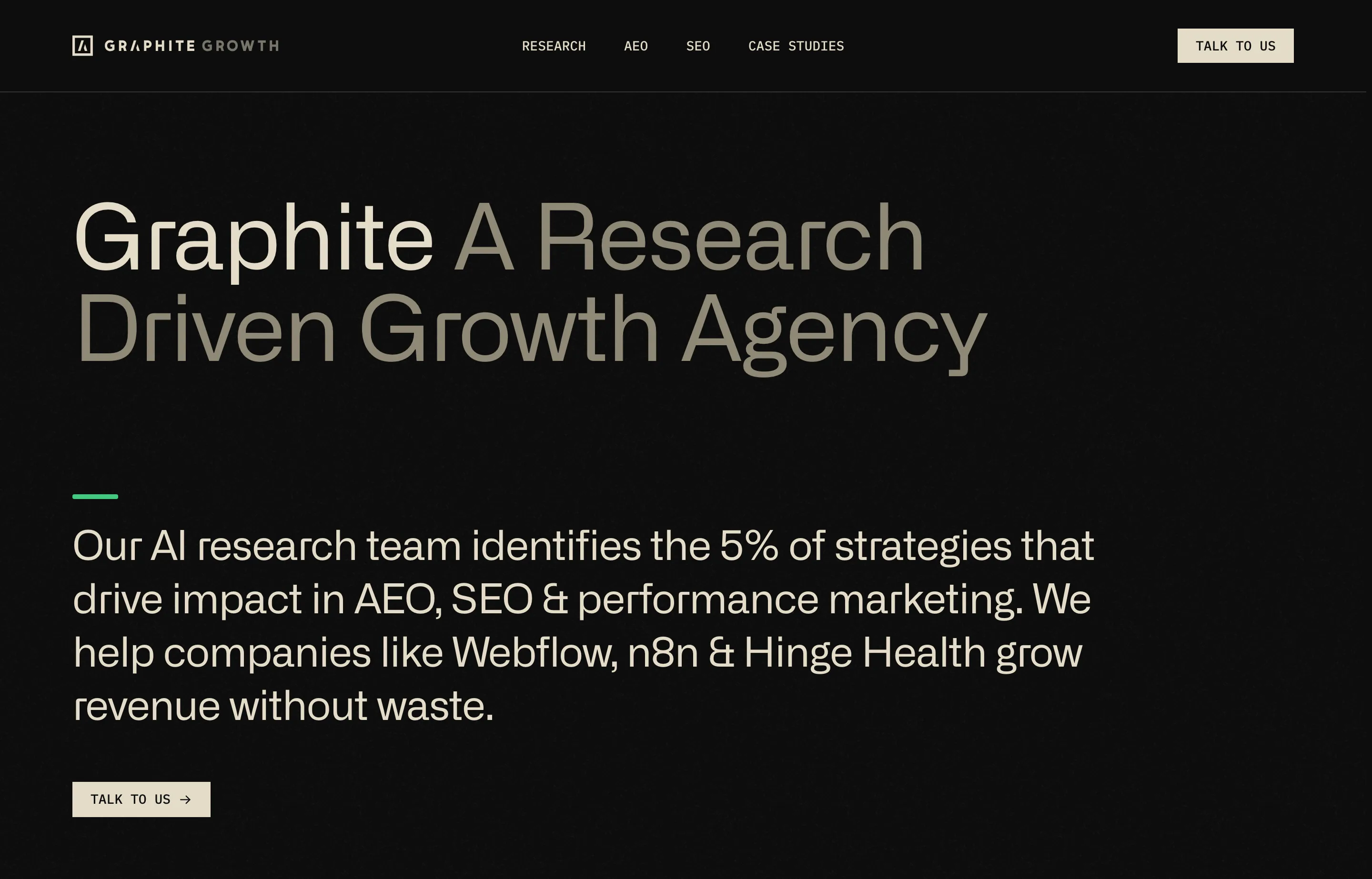 Graphite's AEO service website.