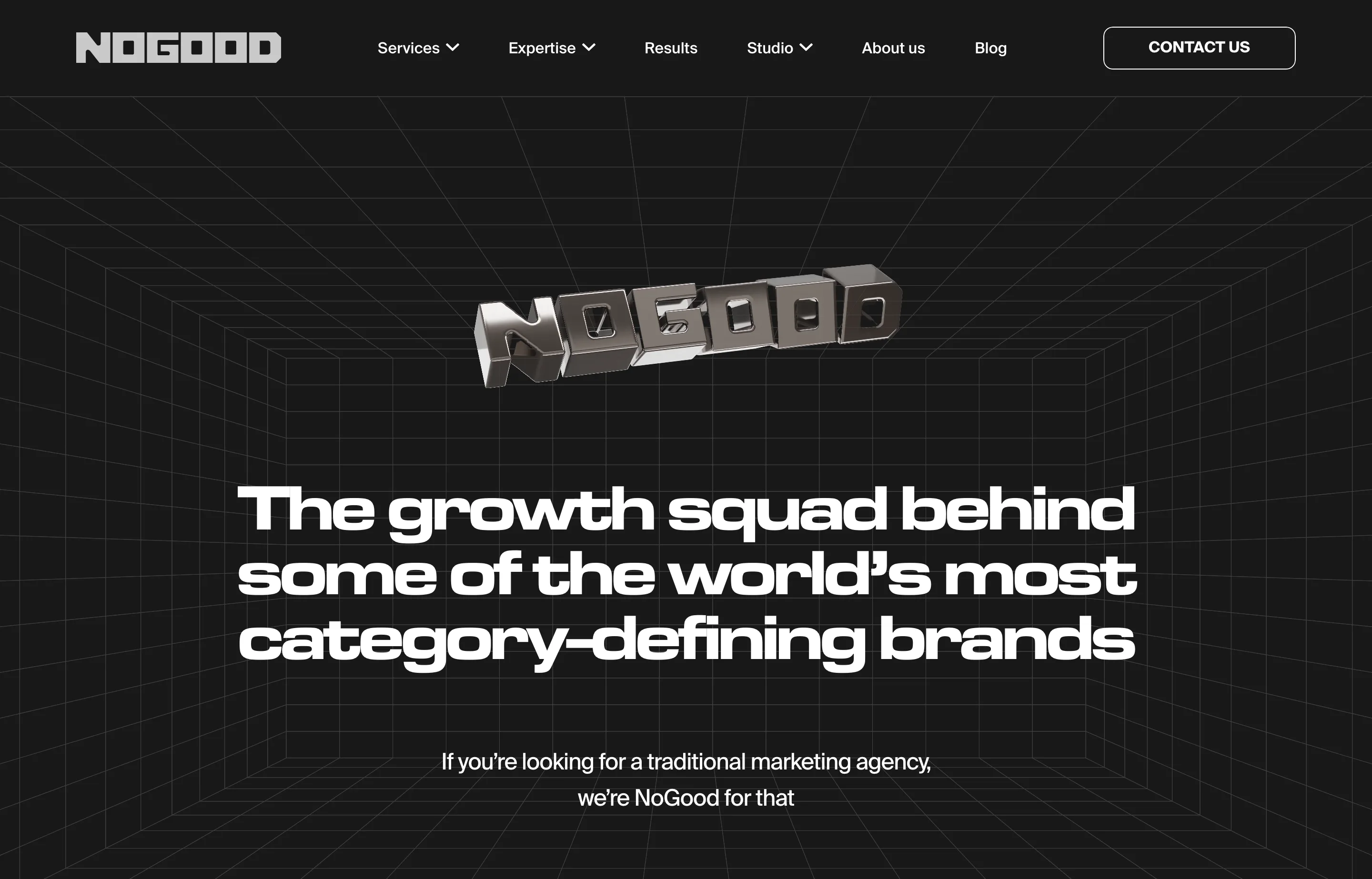 NoGood's growth-agency website.
