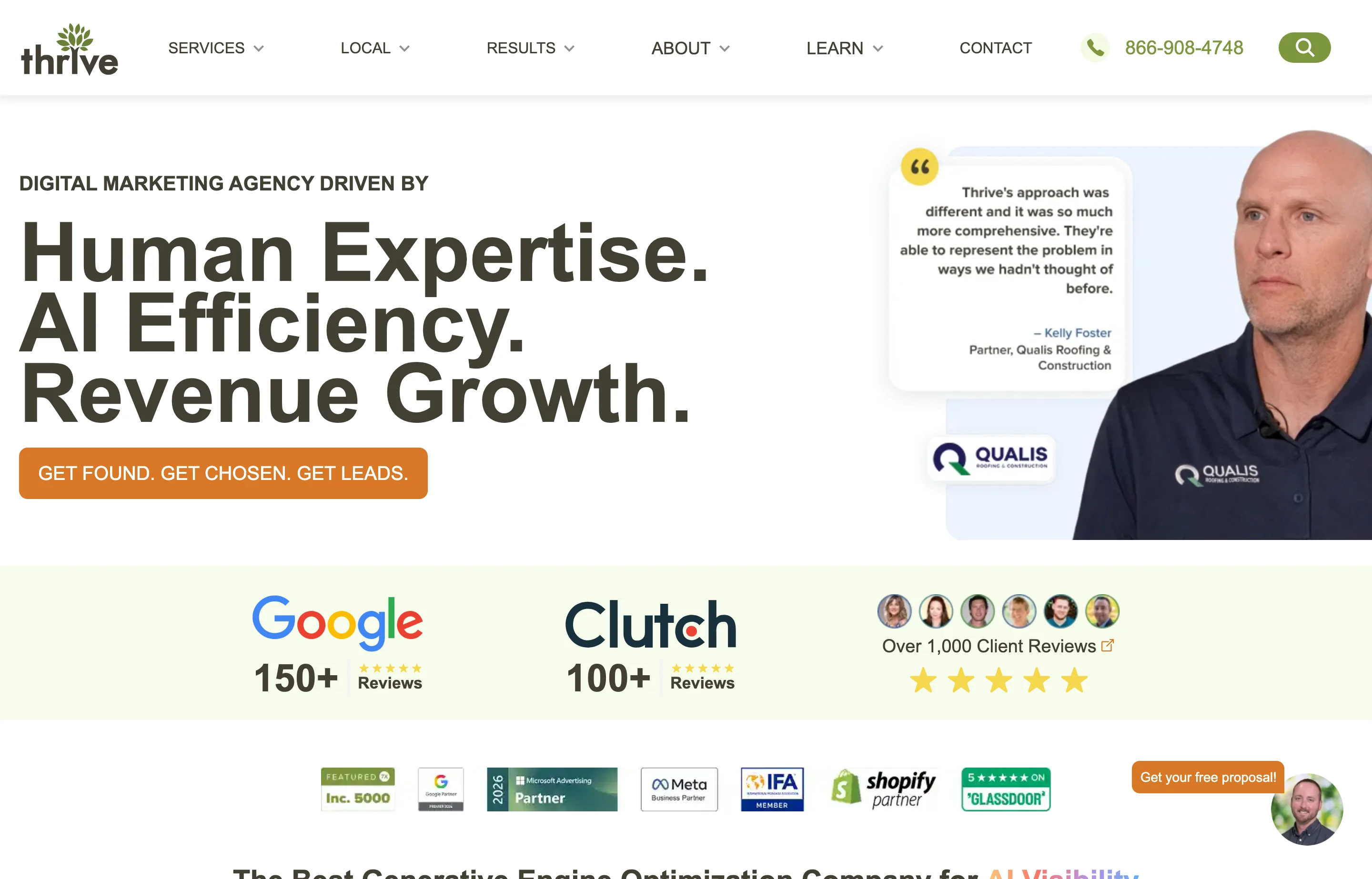 The Thrive Internet Marketing Agency website, an ecommerce and Amazon SEO agency.