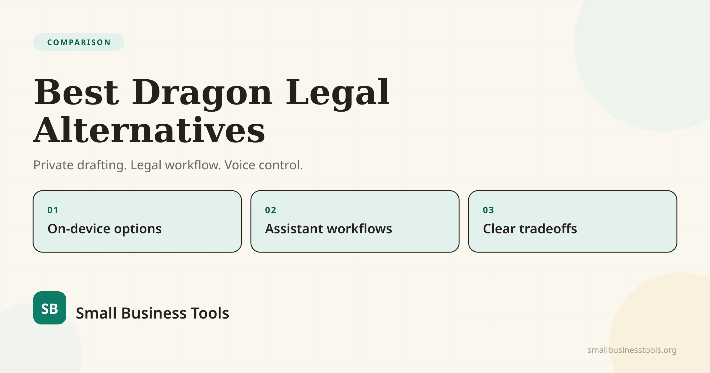 Dragon Legal alternatives compared for private drafting, legal workflows, and voice control.