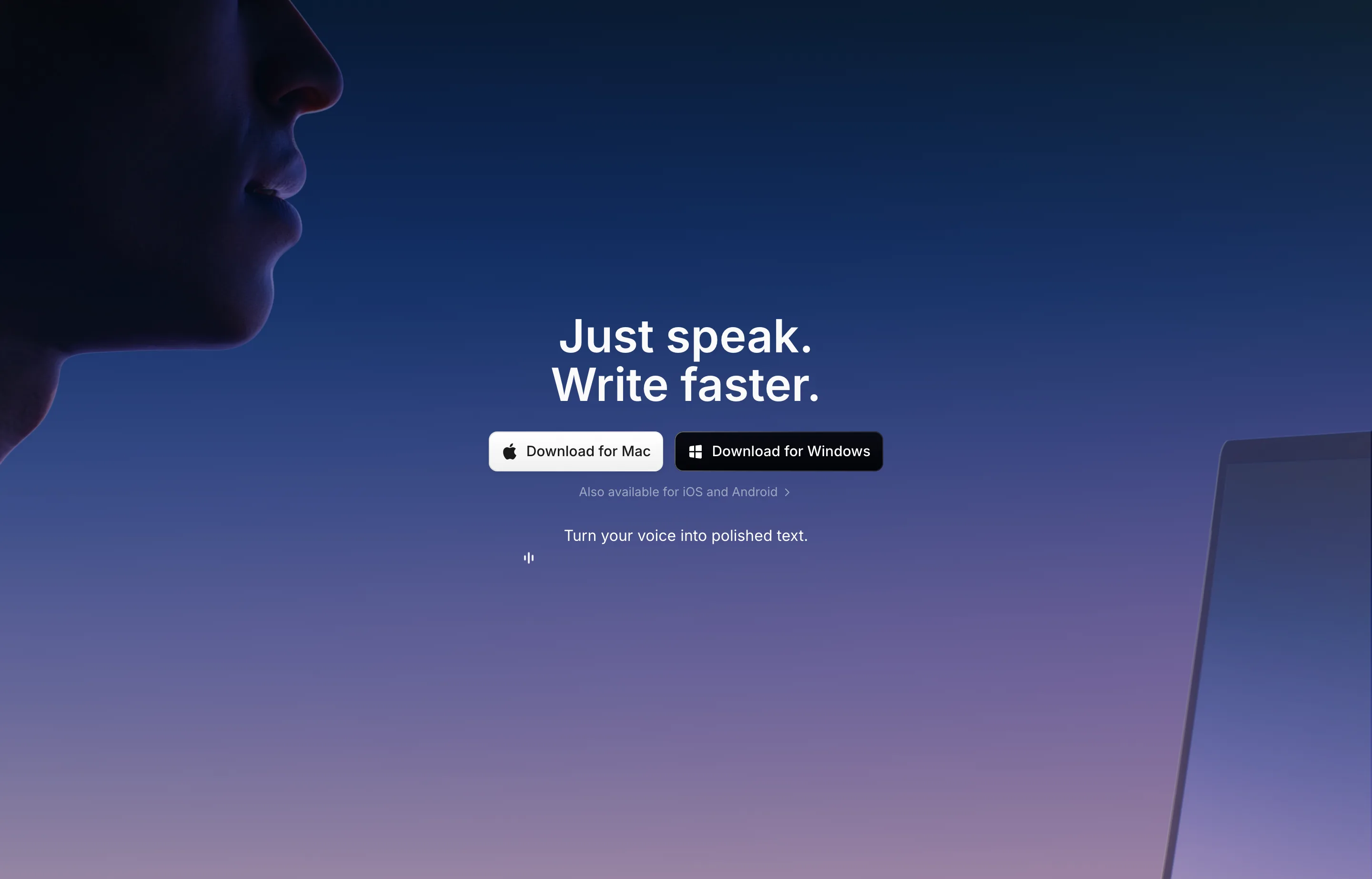 Superwhisper's customizable dictation interface.