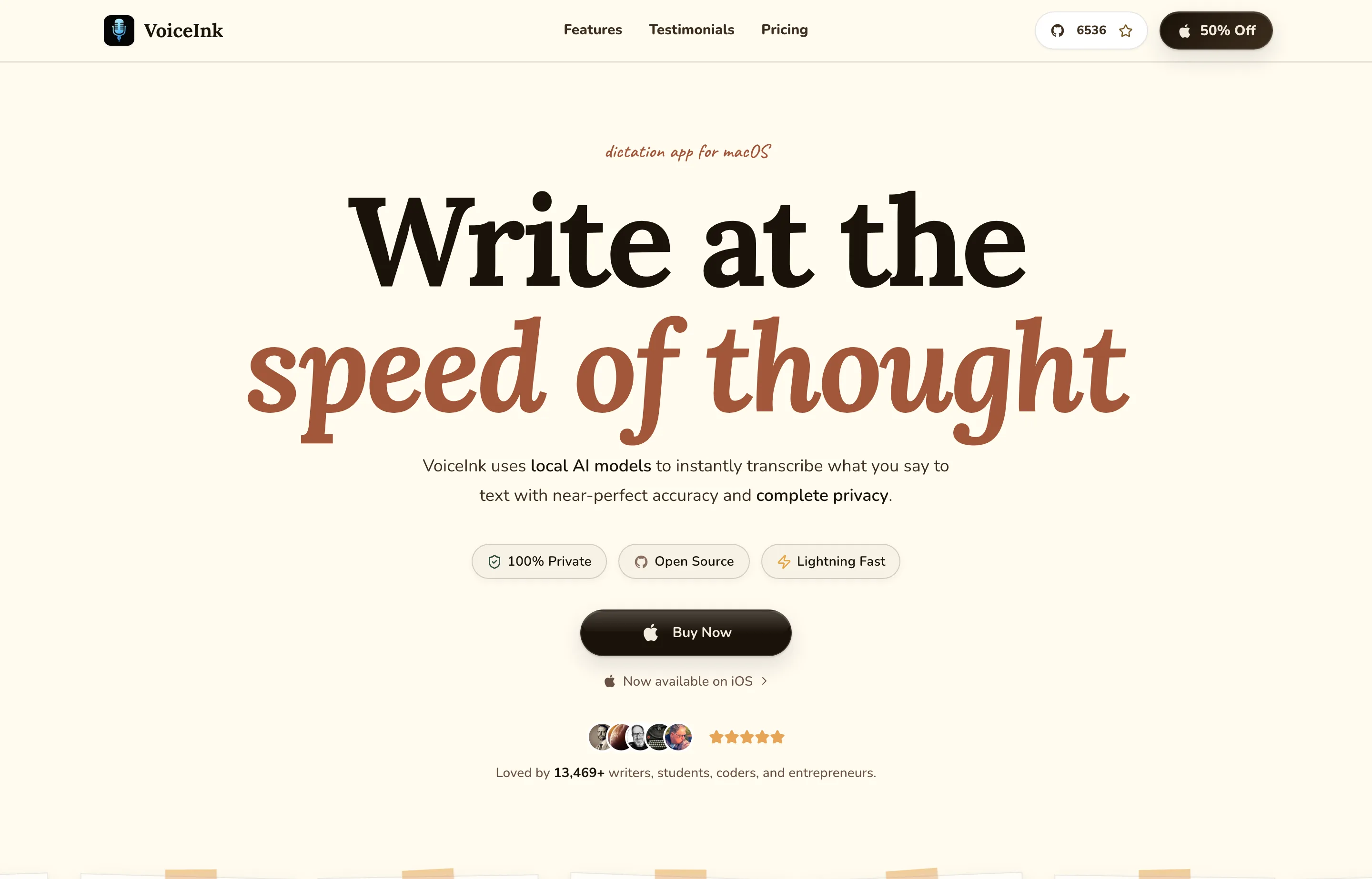 VoiceInk's local-first Mac dictation app.
