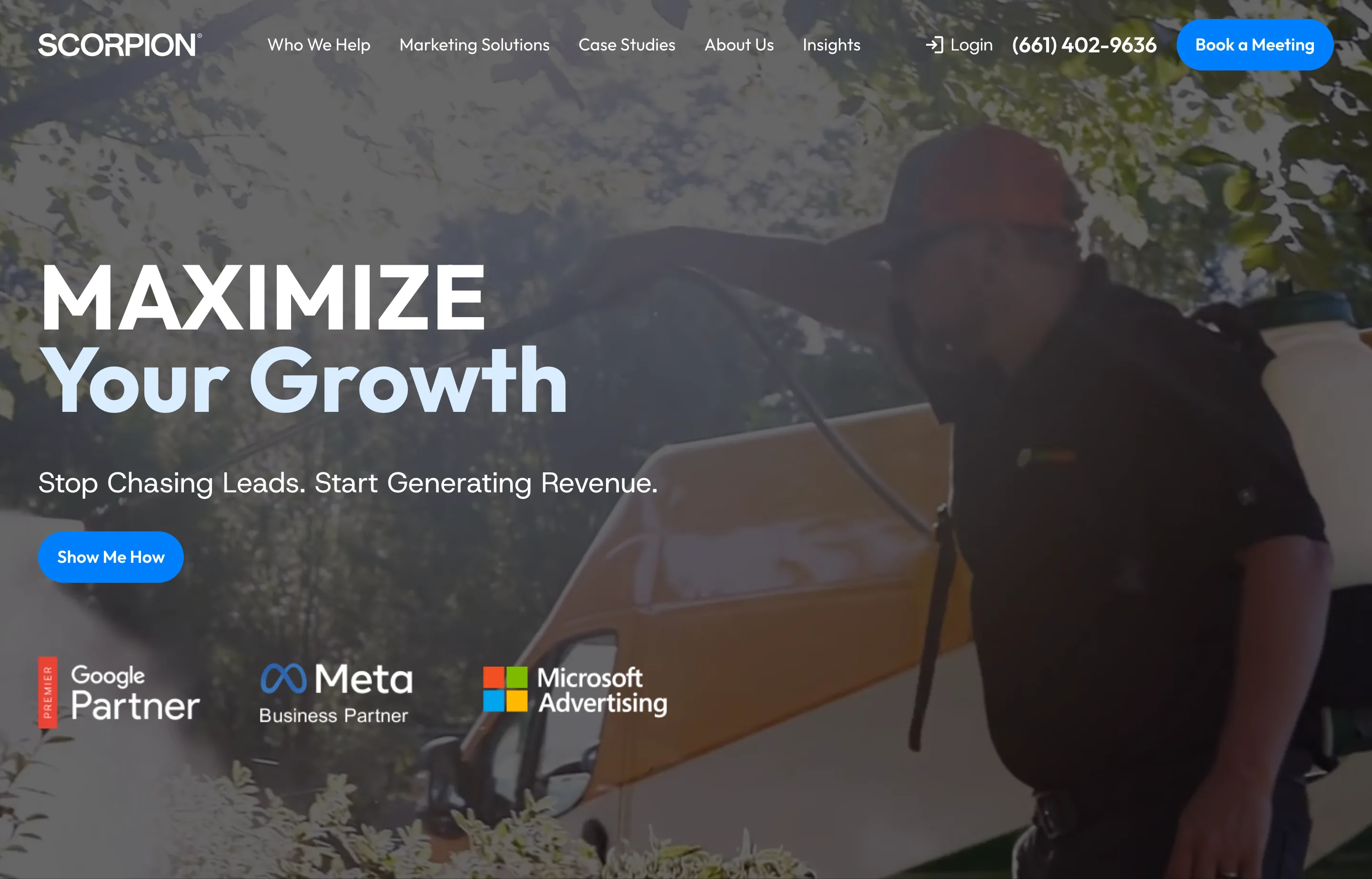 Scorpion's local-business marketing website.