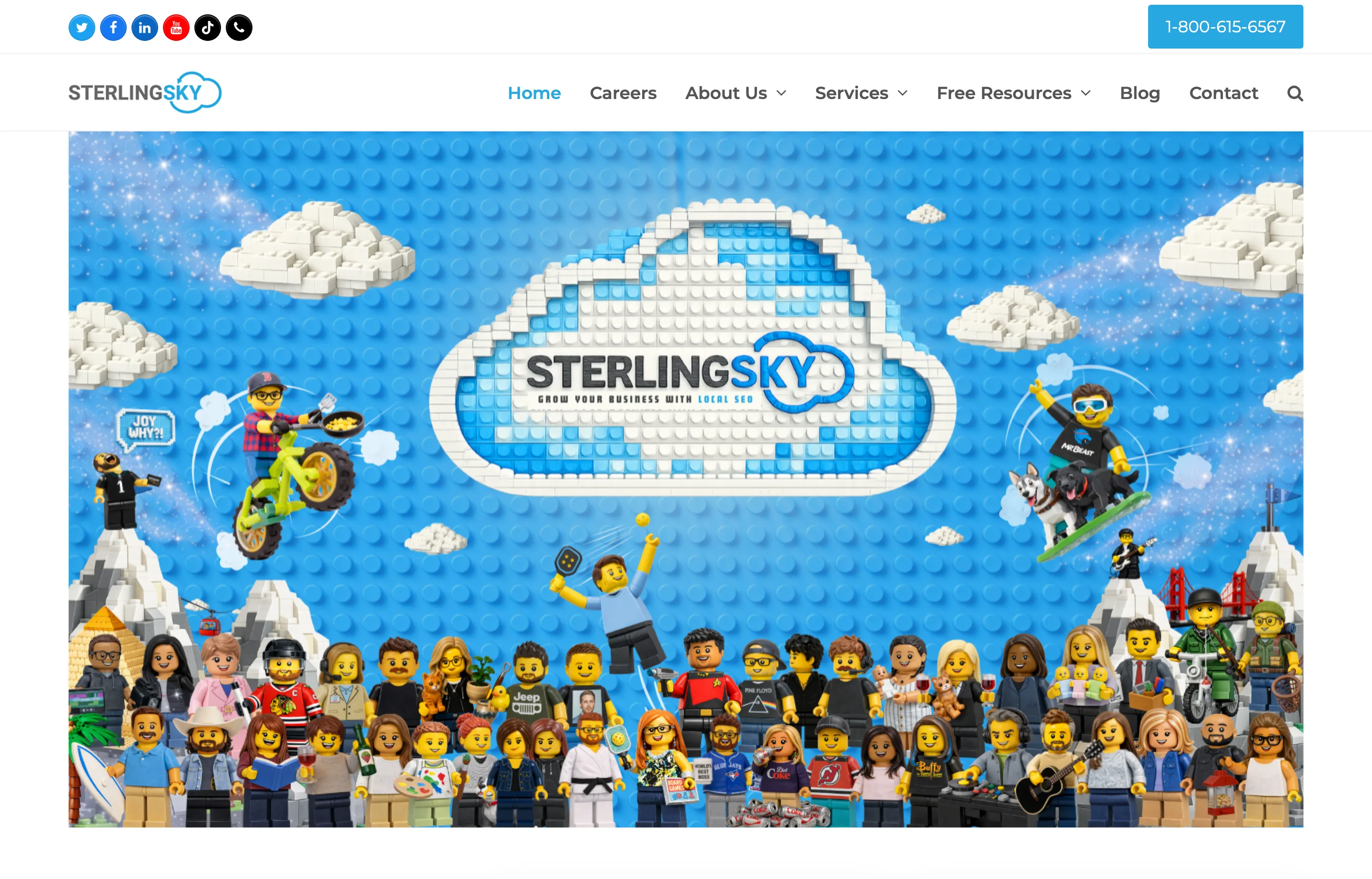 Sterling Sky's local SEO website.