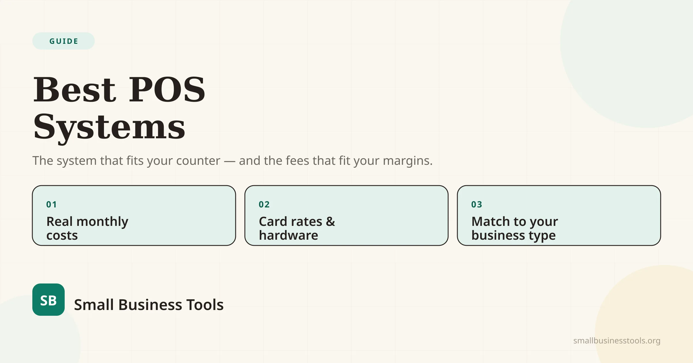 Best POS Systems for Small Business — what a point-of-sale system really costs, with three points: real monthly costs, card rates and hardware, and matching the system to your business type.