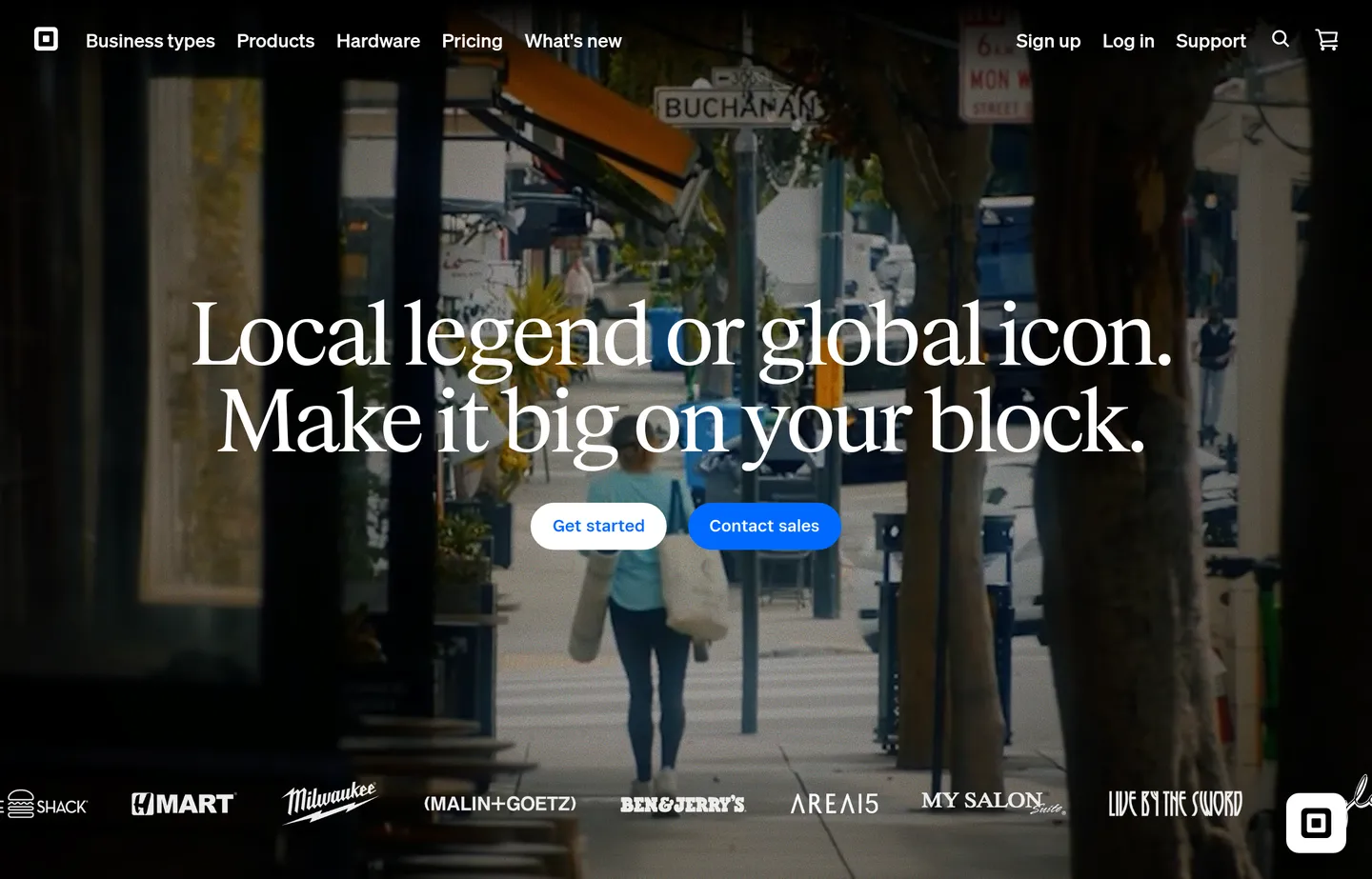 The Square website, payments and point-of-sale tools for local businesses.
