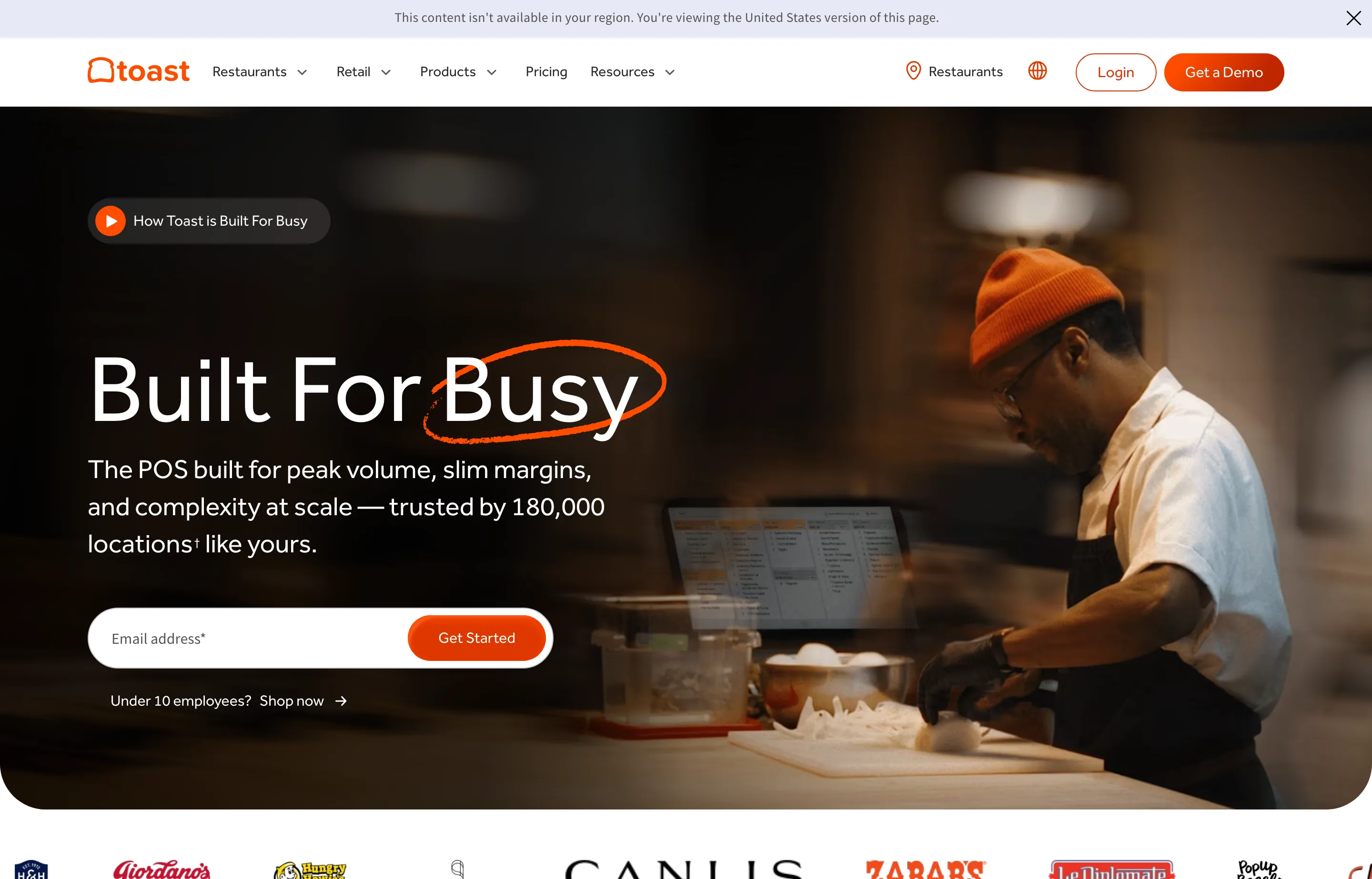 The Toast POS website, restaurant point-of-sale systems.